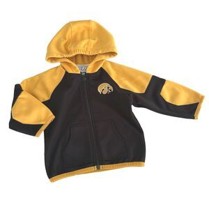 Iowa Hawkeyes Hoodie Baby Size 6M-12M Full Zip Sweatshirt Jacket Embroidered